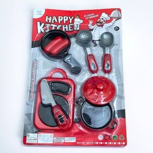 🆕 8 Piece Children’s Plastic Happy Kitchen Pretend Cooking Set Replacements